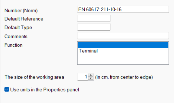 symbol settings